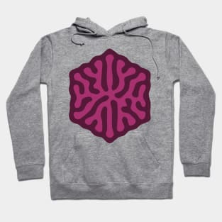 Reaction-Diffusion Hexagon (Purple Pink) Hoodie